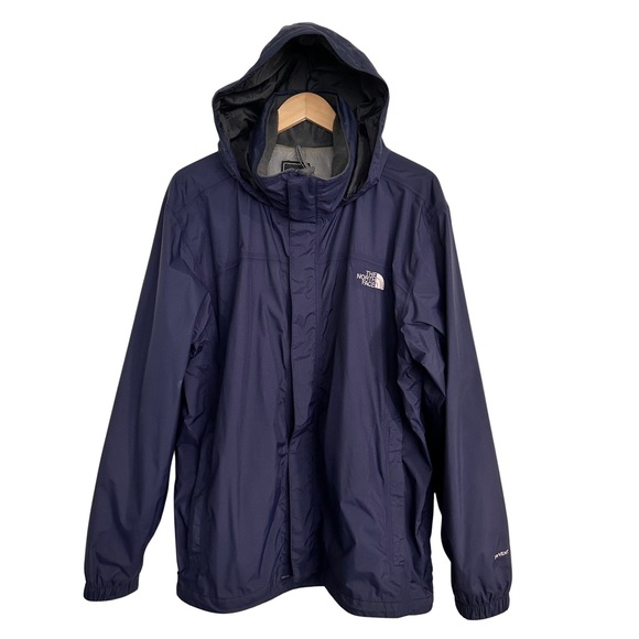 The North Face Other - The North Face Men's Navy Blue HyVent Hooded Jacket Large Waterproof Hiking EUC